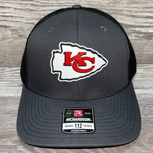 Kansas City Chiefs 3D Patch Snapback Trucker Hat- Charcoal/ Black